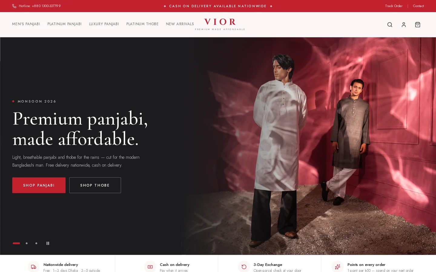 VIOR — The storefront, live on vior.com.bd